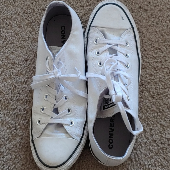 iridescent white converse